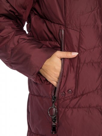 Зимнее женское балоневое пальто с капюшоном