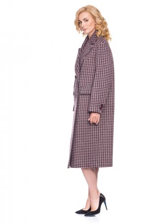Женское двубортное демисезонное пальто из шерсти